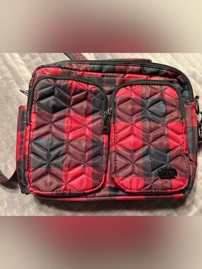 Lug Navigator Buffalo Check Red NEW no tags sold out HTF east west bag crossbody